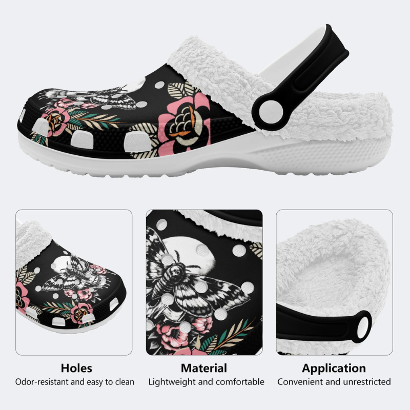 Horror Moth Skull Print Slippers/Sandals Factory Direct Sales