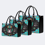 Human Face Moth And Bird Print Handbag_13