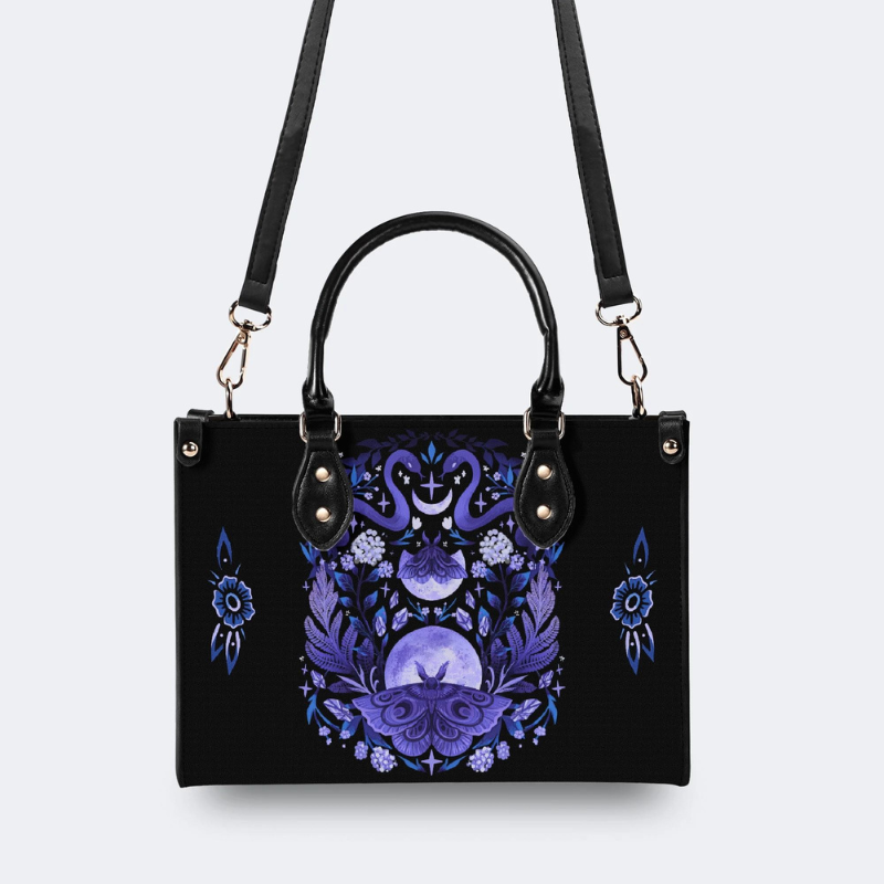 Lunar Moth And Snake Print Handbag Factory Direct Sales_02