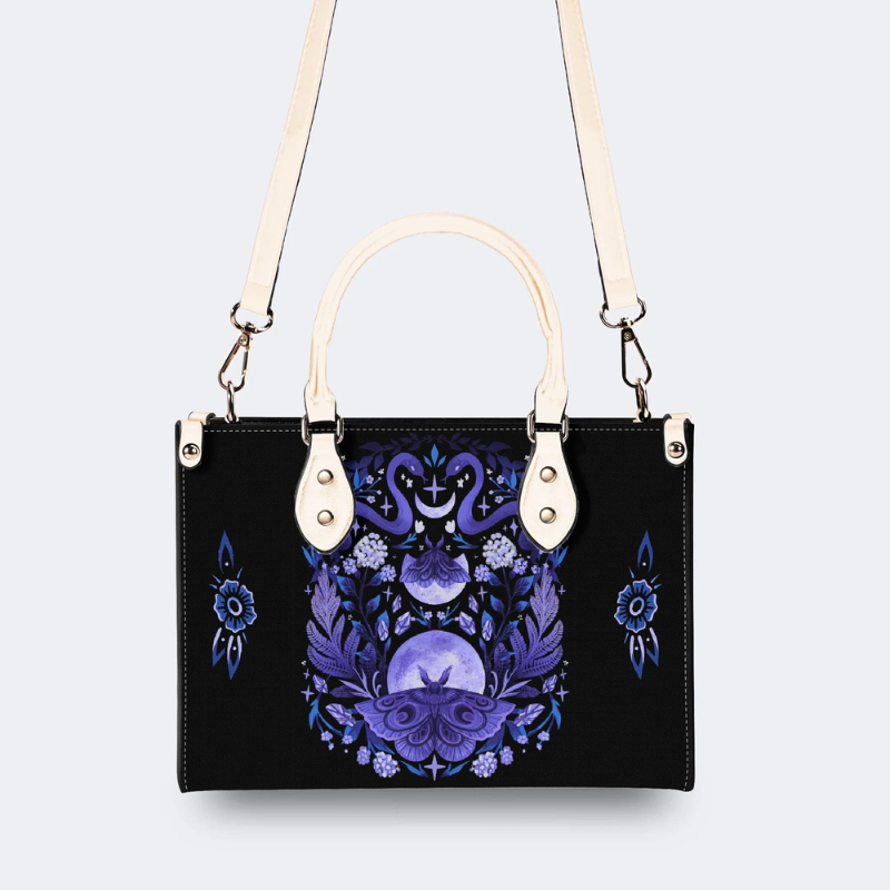 Lunar Moth And Snake Print Handbag Factory Direct Sales_03