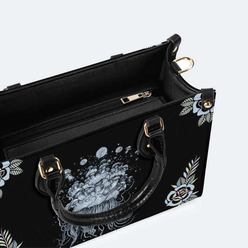 Mushroom And Jellyfish Print Handbag Factory Direct Sales