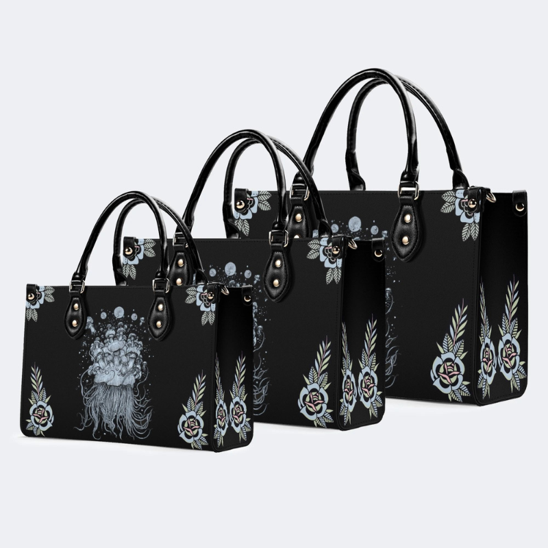 Mushroom And Jellyfish Print Handbag Factory Direct Sales