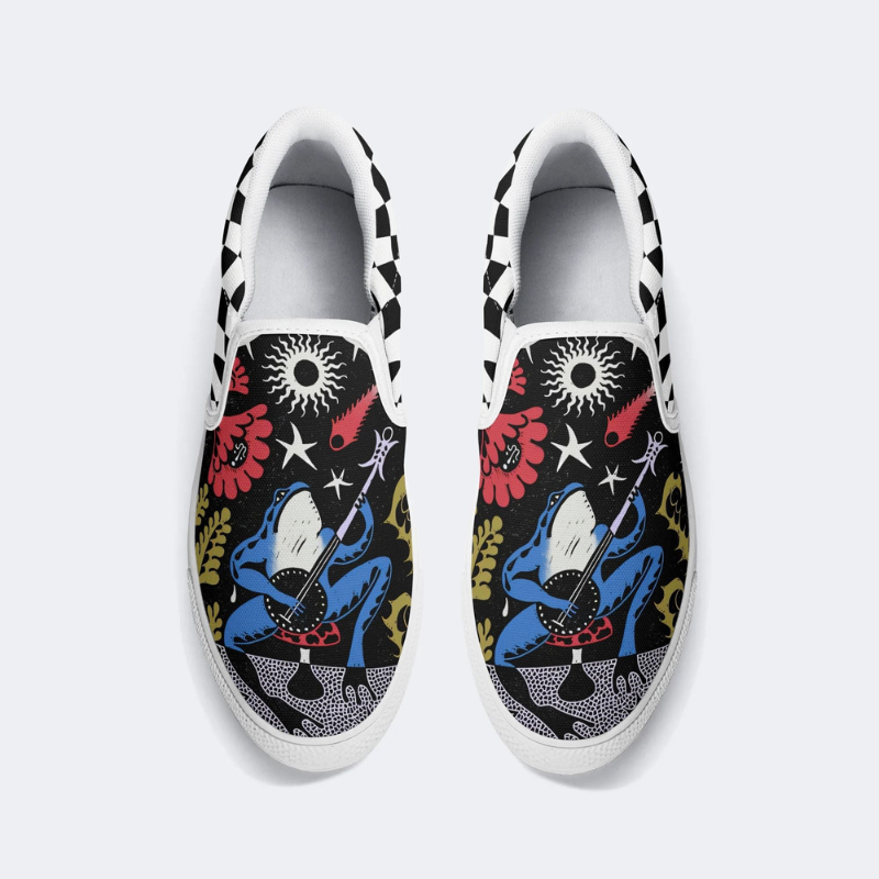 Night Player Leather Slip On Shoes