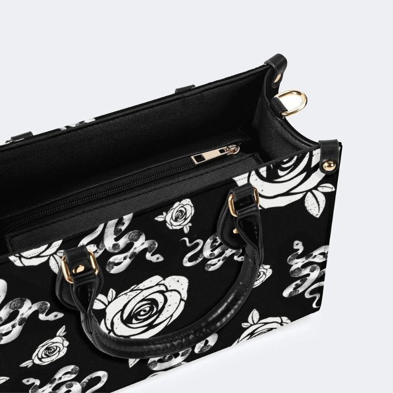 Patterned Snake And Flowers Handbag Factory Direct Sales_11