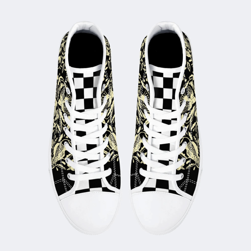 Peacock Bird Print High Top Canvas Factory Direct Sales