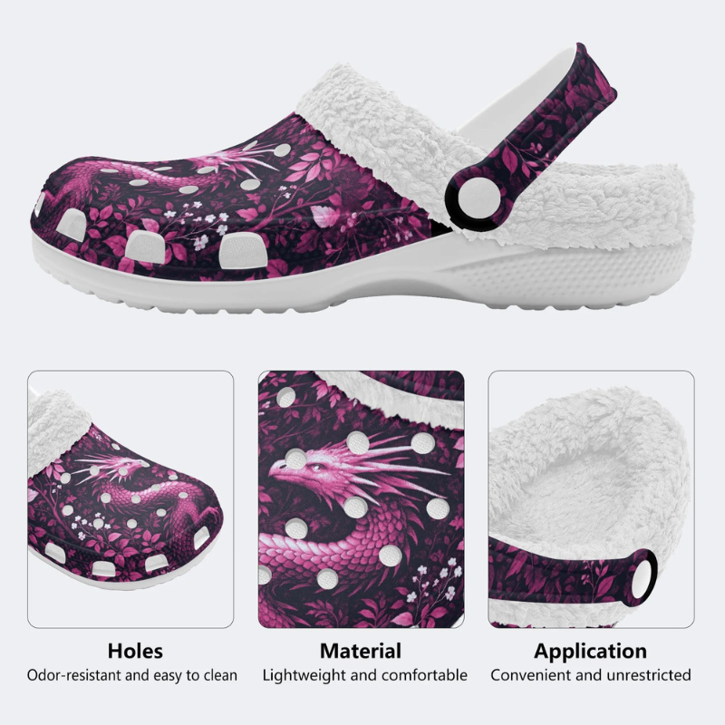 Pink Dragon Print Slippers/Sandals Factory direct sales
