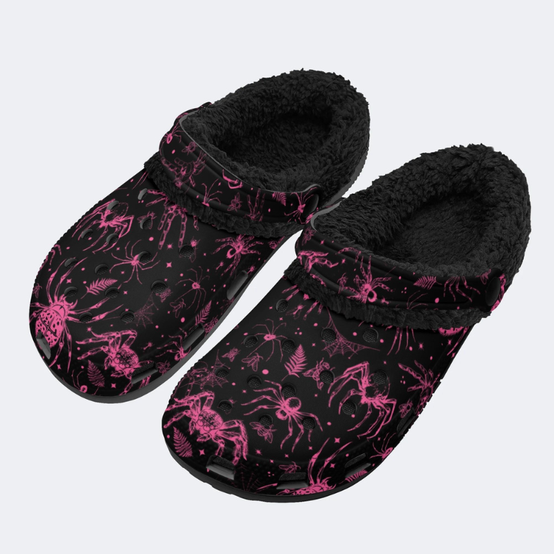 Pink Spider And Moth Print Slippers/Sandals Factory Direct Sales