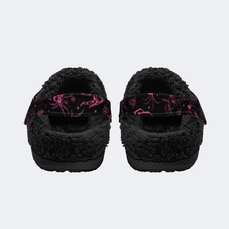 Pink Spider And Moth Print Slippers/Sandals Factory Direct Sales