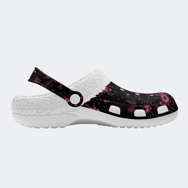 Pink Spider And Moth Print Slippers/Sandals Factory Direct Sales