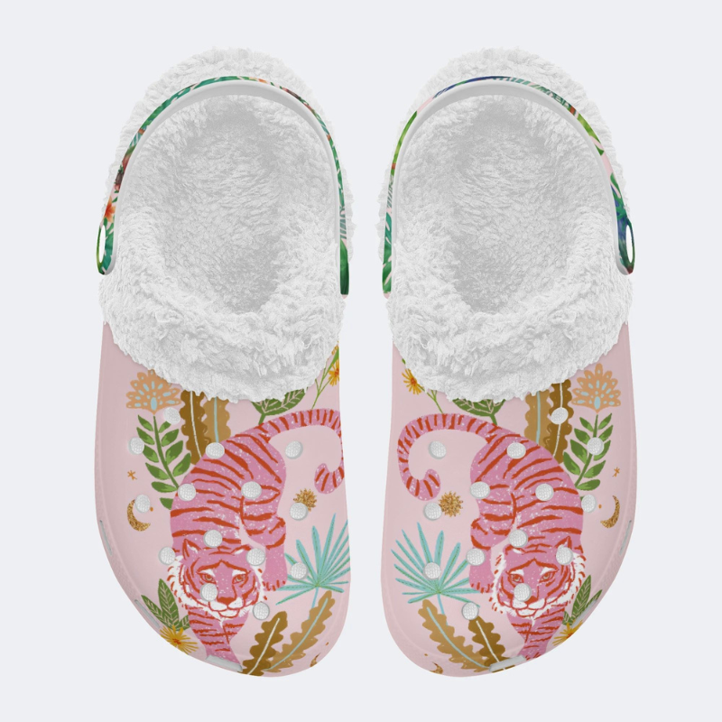Pink Tiger Print Slippers/Sandals Factory Direct Sales