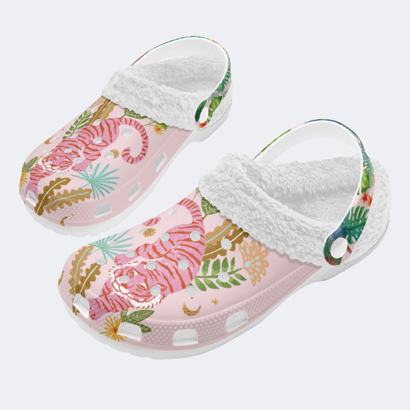 Pink Tiger Print Slippers/Sandals Factory Direct Sales