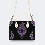 Purple Moth Print Handbag Factory Direct Sales