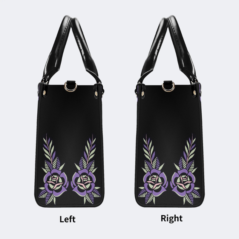 Purple Moth Print Handbag Factory Direct Sales