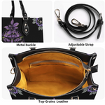 Purple Moth Print Handbag Factory Direct Sales