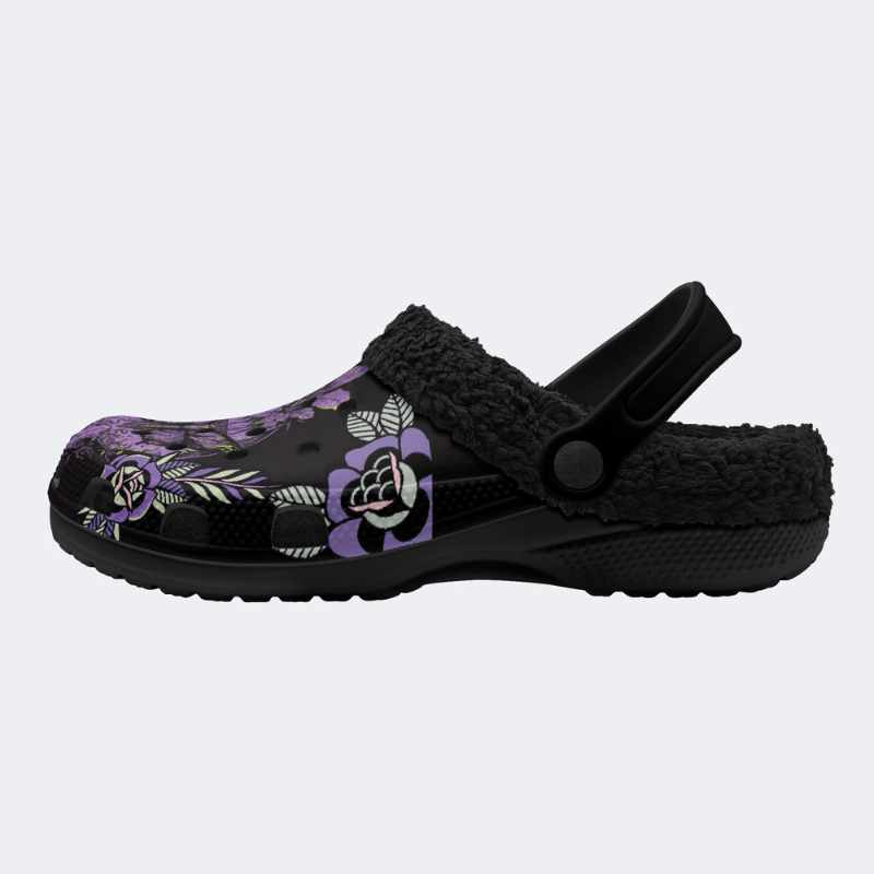 Purple Moth Print Slippers/Sandals Factory Direct Sales