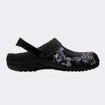 Purple Moth Print Slippers/Sandals Factory Direct Sales