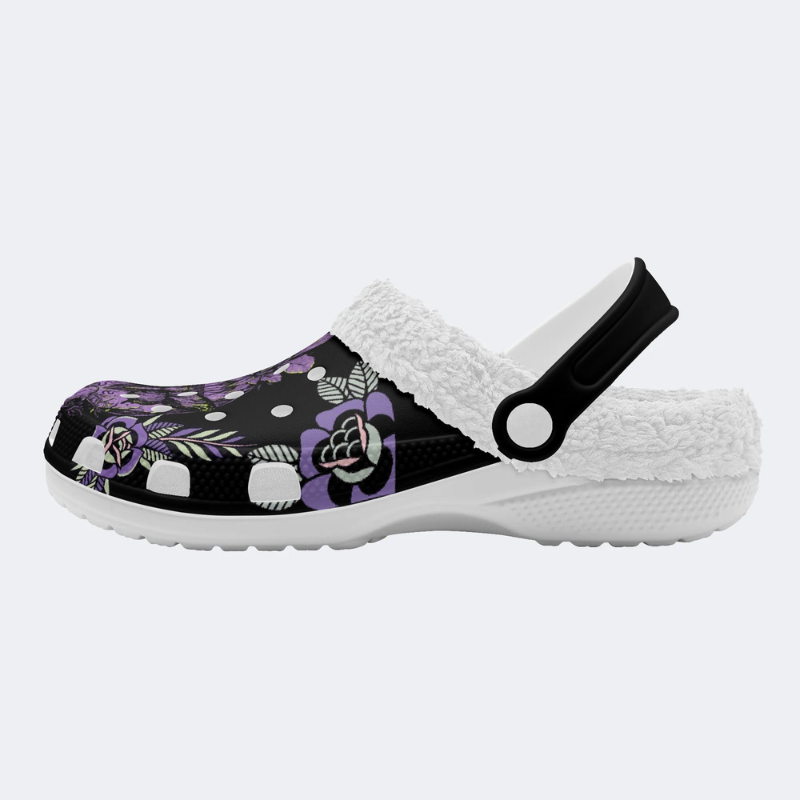 Purple Moth Print Slippers/Sandals Factory Direct Sales