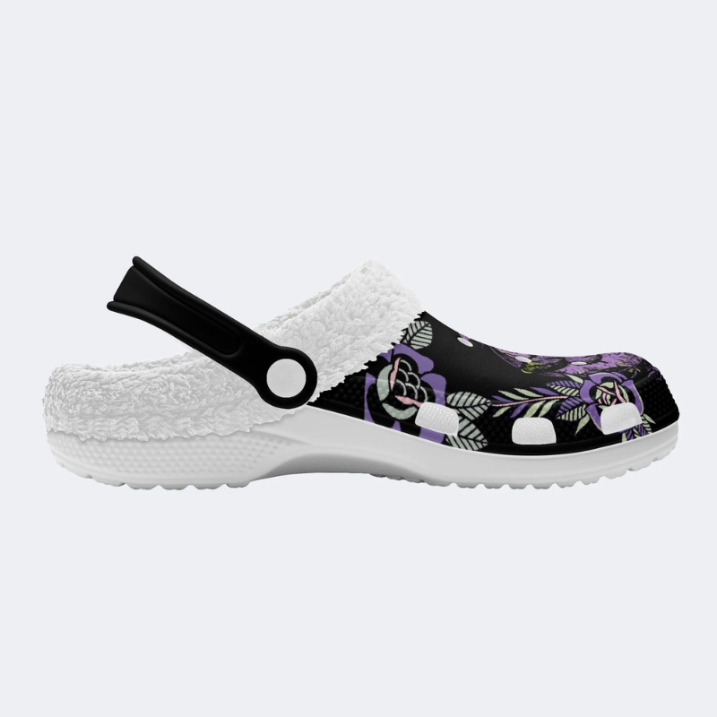 Purple Moth Print Slippers/Sandals Factory Direct Sales