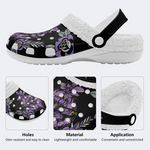 Purple Moth Print Slippers/Sandals Factory Direct Sales