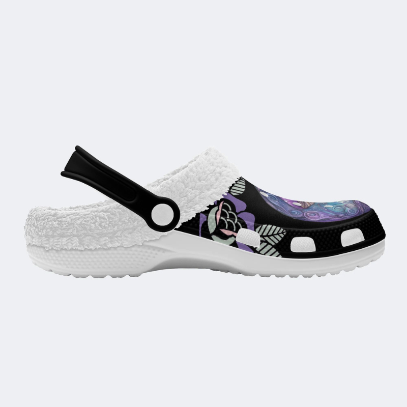 Purple Mushroom Print Slippers/Sandals Factory Direct Sales