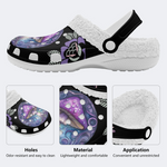 Purple Mushroom Print Slippers/Sandals Factory Direct Sales