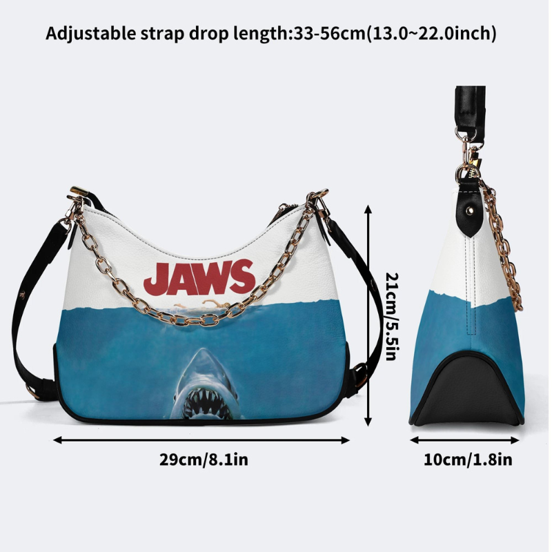 Quint's Shark Fishing Jaws Retro Leather Crossbody Bag