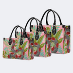 Red-Spotted Viper And Leaves Print Handbag_13