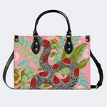 Red-Spotted Viper And Leaves Print Handbag