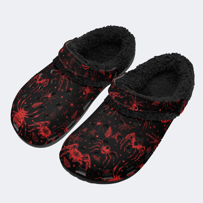 Red Spider And Moth Print Slippers/Sandals Factory Direct Sales