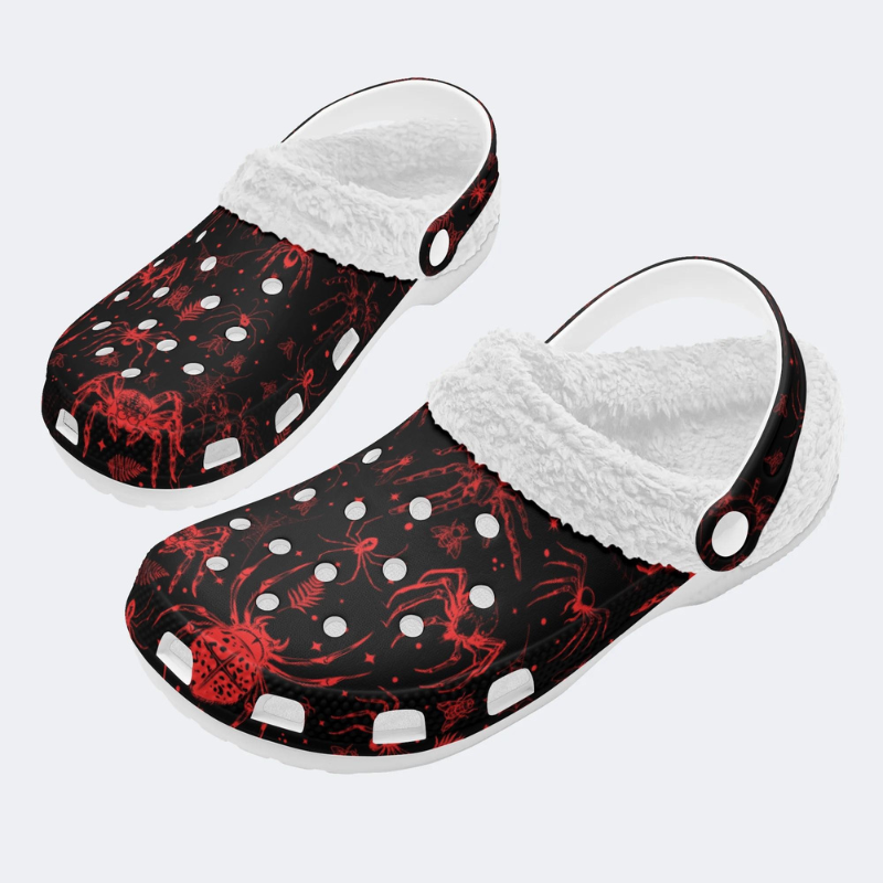 Red Spider And Moth Print Slippers/Sandals Factory Direct Sales