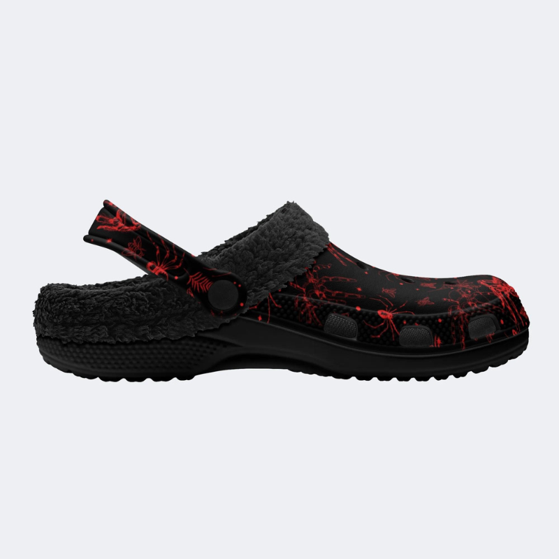Red Spider And Moth Print Slippers/Sandals Factory Direct Sales