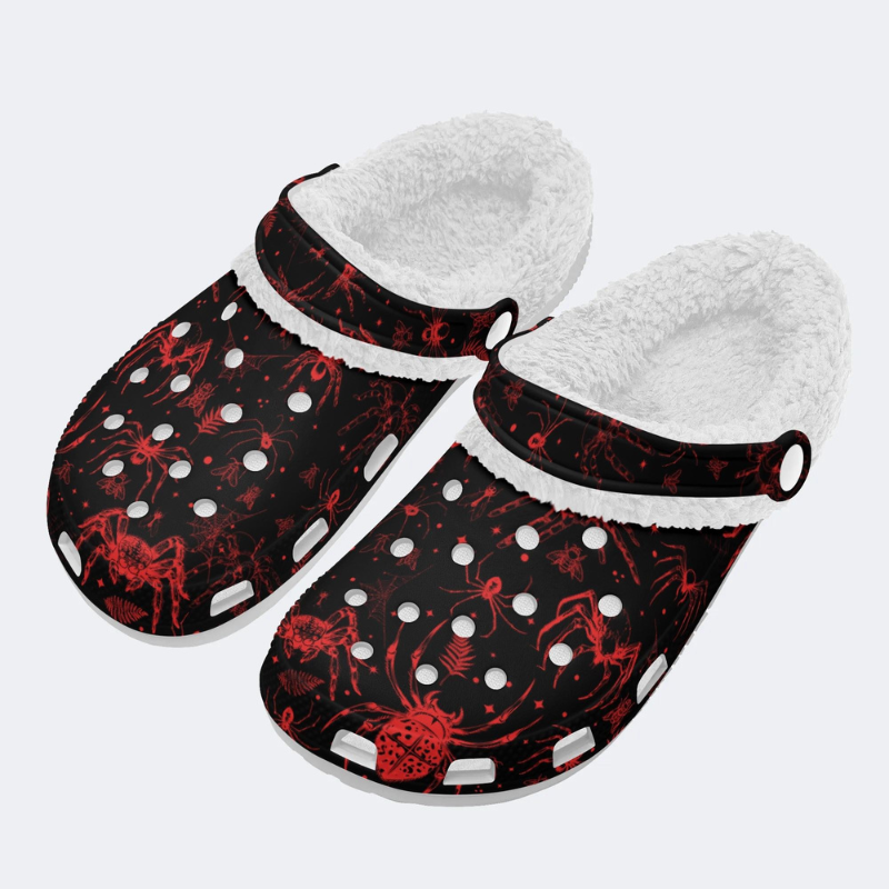 Red Spider And Moth Print Slippers/Sandals Factory Direct Sales