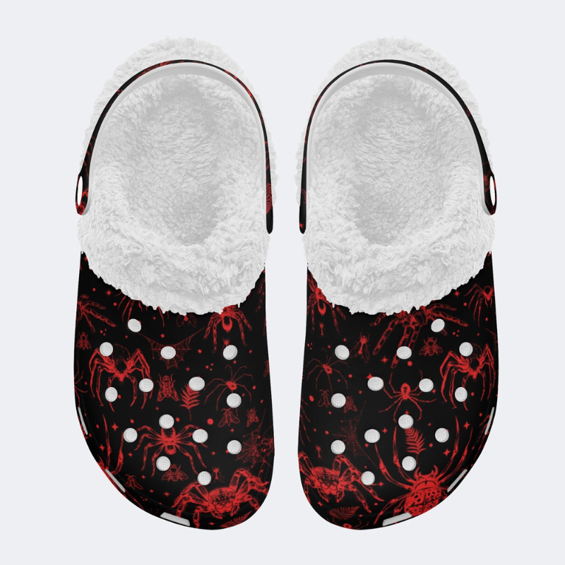 Red Spider And Moth Print Slippers/Sandals Factory Direct Sales
