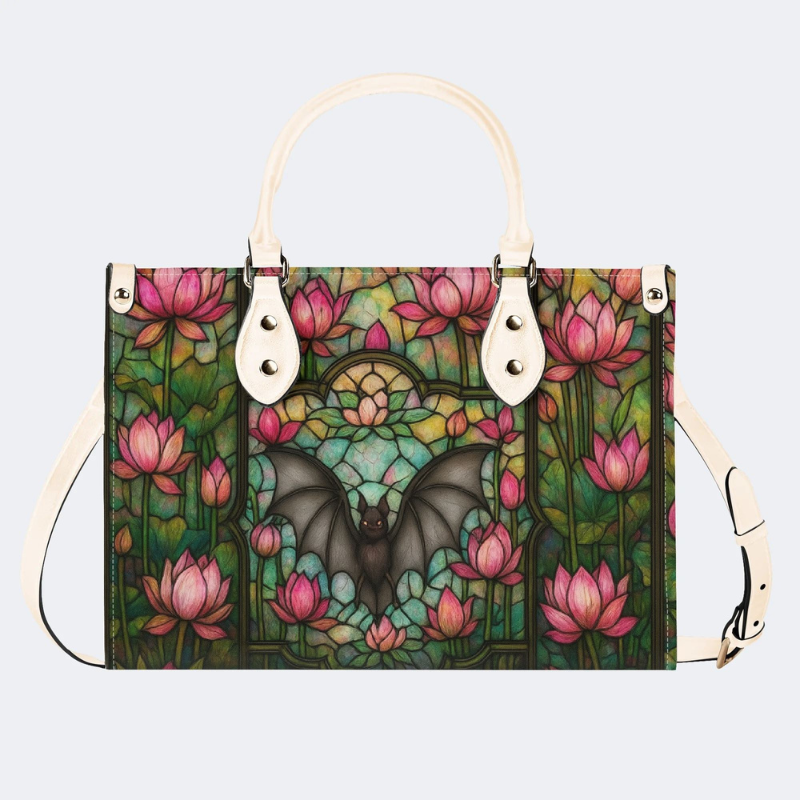 Retro Bats And Lotus Handbag Factory Direct Sales_01