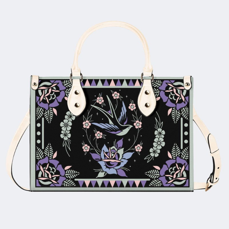 Retro Bird Print Handbag Factory Direct Sales_01