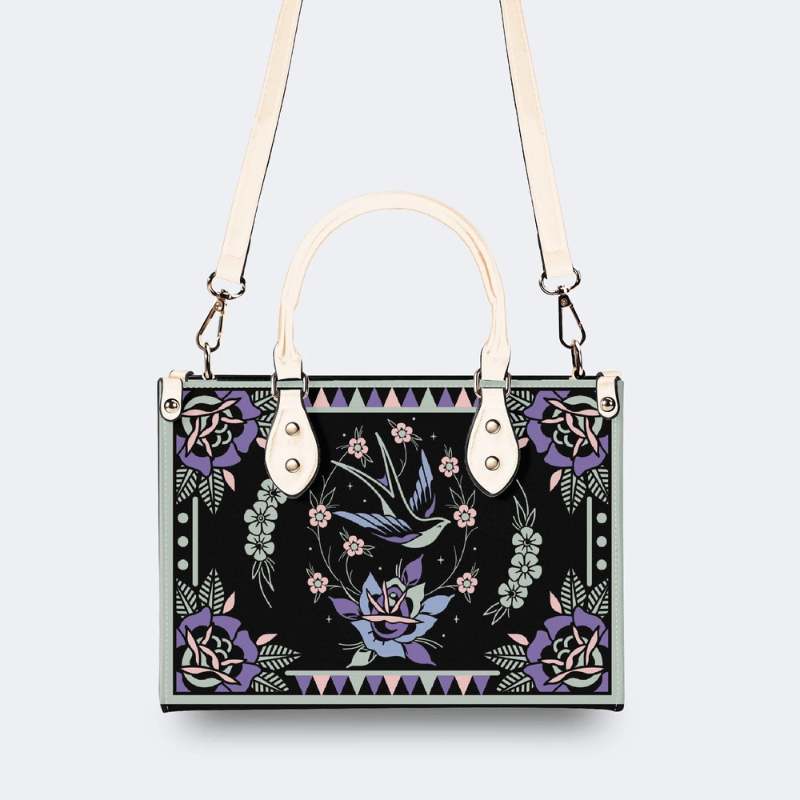 Retro Bird Print Handbag Factory Direct Sales_03