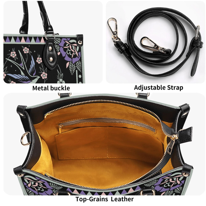 Retro Bird Print Handbag Factory Direct Sales_12