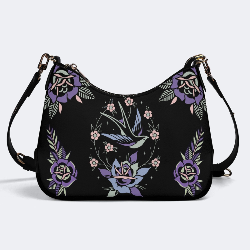 Retro Bird Print Leather Crossbody Bag Factory direct sales_01