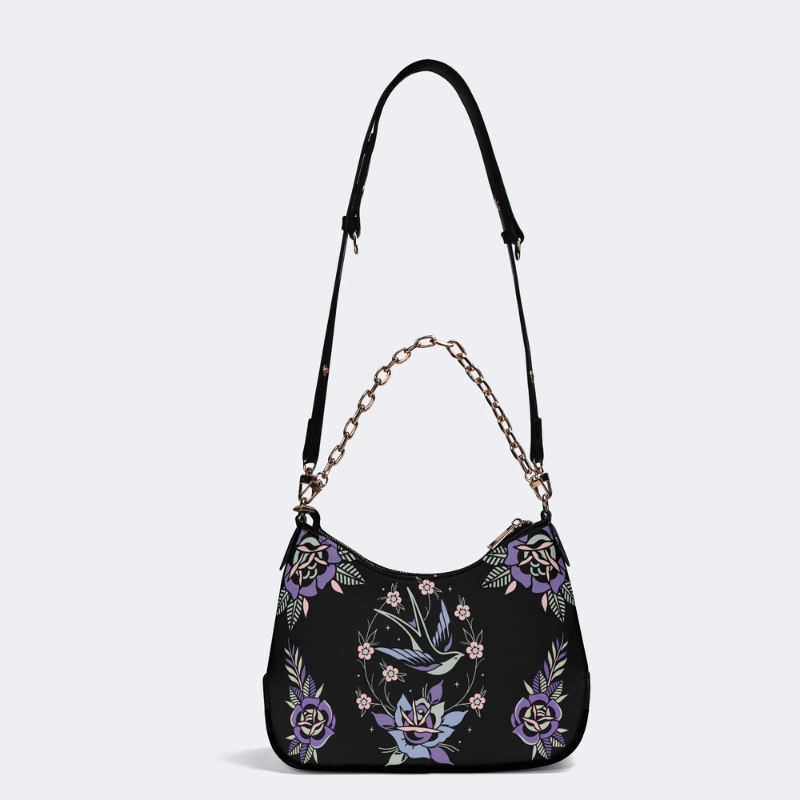 Retro Bird Print Leather Crossbody Bag Factory direct sales_05