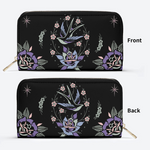 Retro Bird Print Leather Wallet Factory direct sales_01
