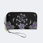 Retro Bird Print Leather Wallet Factory direct sales_02