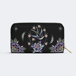 Retro Bird Print Leather Wallet Factory direct sales_03