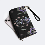 Retro Bird Print Leather Wallet Factory direct sales_04