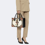 Retro Black Dragon Print Handbag Factory Direct Sales_08