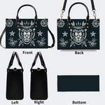 Retro Black Panther And Bow And Arrow Print Handbag_10