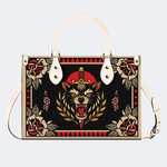 Retro Black Panther And Dagger Print Handbag_01