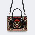 Retro Black Panther And Dagger Print Handbag_02