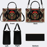 Retro Black Panther And Dagger Print Handbag_10