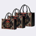 Retro Black Panther And Dagger Print Handbag_13