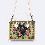 Retro Black Panther Head Print Handbag Factory Direct Sales_03